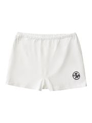 UTAA Pixel Tile Lace Flare Skirt: White