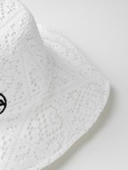 UTAA Pixel Tile Lace Bucket Hat : Women's White
