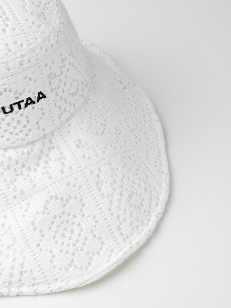 UTAA Pixel Tile Lace Bucket Hat : Women's White
