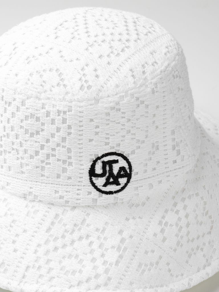 UTAA Pixel Tile Lace Bucket Hat : Women's White