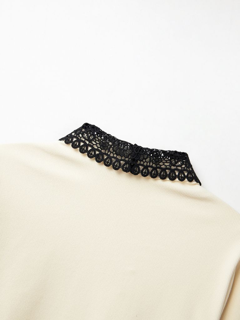 UTAA Ducat Punching Lace PK Sleeve : Women's Ivory