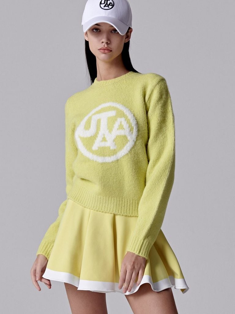 UTAA Neon Color Pop Knit Pullover : Women's Yellow