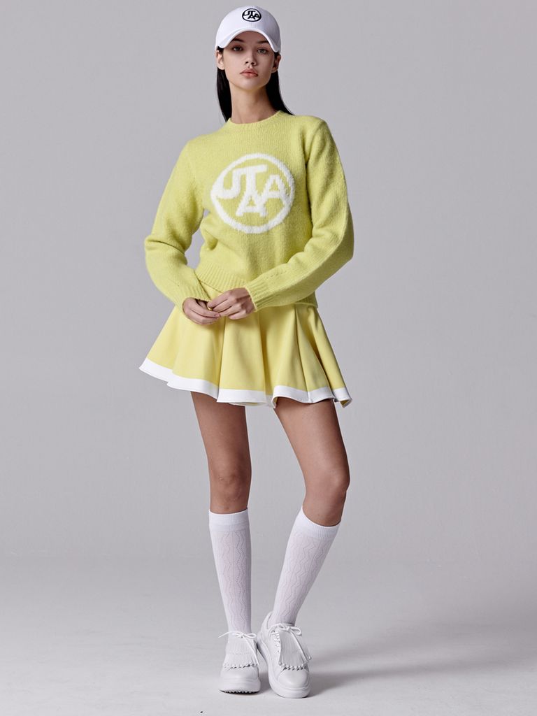 UTAA Neon Color Pop Knit Pullover : Women's Yellow