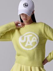 UTAA Neon Color Pop Knit Pullover : Women's Yellow