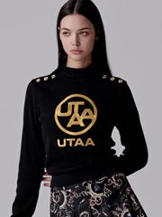 UTAA Gold Emblem Turtleneck Sleeve : Women's Black