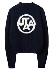 UTAA Gold Crown Panther Knit Cardigan : Women's Navy