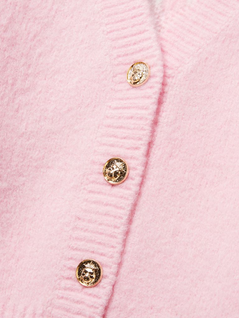 UTAA Gold Crown Panther Knit Cardigan : Women's Light Pink