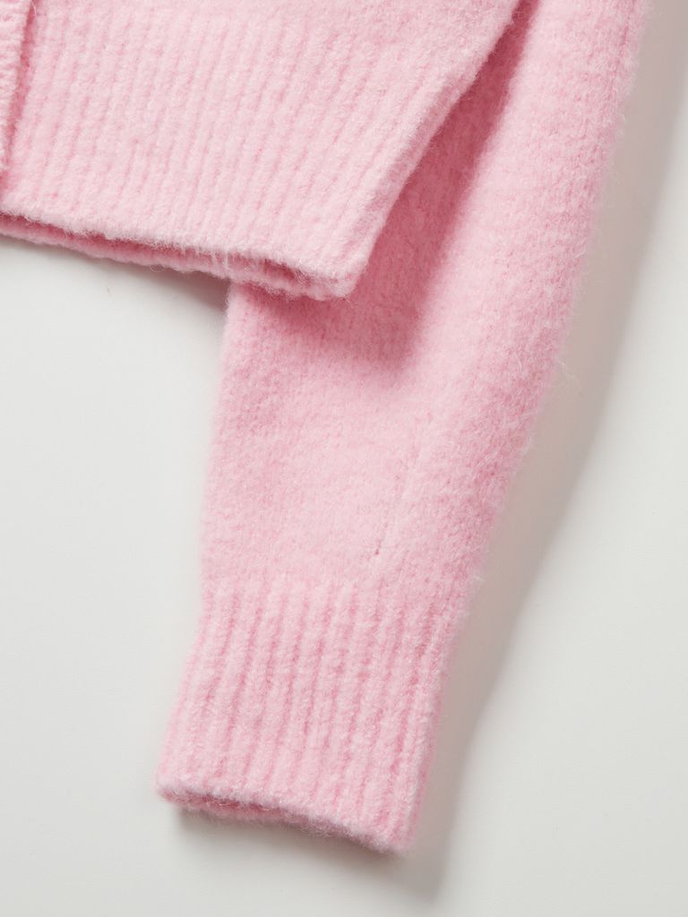 UTAA Gold Crown Panther Knit Cardigan : Women's Light Pink