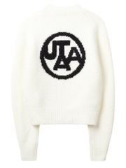 UTAA Gold Crown Panther Knit Cardigan : Women's White