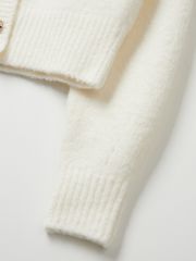 UTAA Gold Crown Panther Knit Cardigan : Women's White
