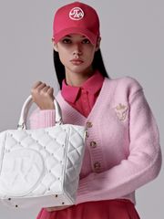 UTAA Gold Crown Panther Knit Cardigan : Women's Light Pink