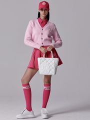 UTAA Gold Crown Panther Knit Cardigan : Women's Light Pink