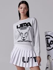 UTAA Bold Logo Flare Skirt : White