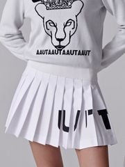 UTAA Bold Logo Flare Skirt : White