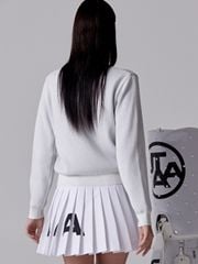 UTAA Bold Logo Flare Skirt : White