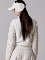 UTAA Stitch Logo Knit Vest : Women's White