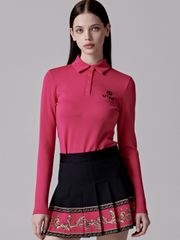 UTAA Neon Golden Baroque Flare Skirt : Pink