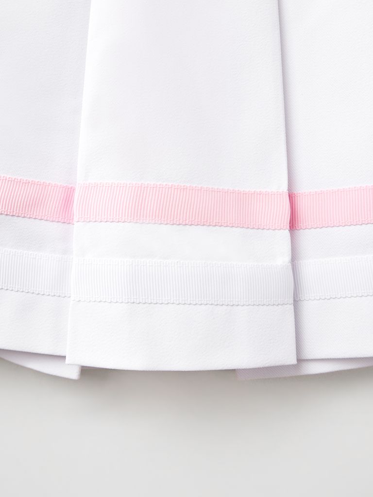 UTAA Dual Tape Mix Flare Skirt : White