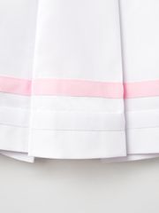 UTAA Dual Tape Mix Flare Skirt : White