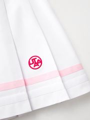 UTAA Dual Tape Mix Flare Skirt : White