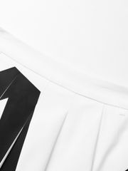 UTAA Mont Bulk Logo Pleats Skirt : White