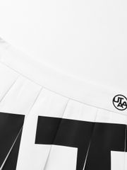 UTAA Mont Bulk Logo Pleats Skirt : White
