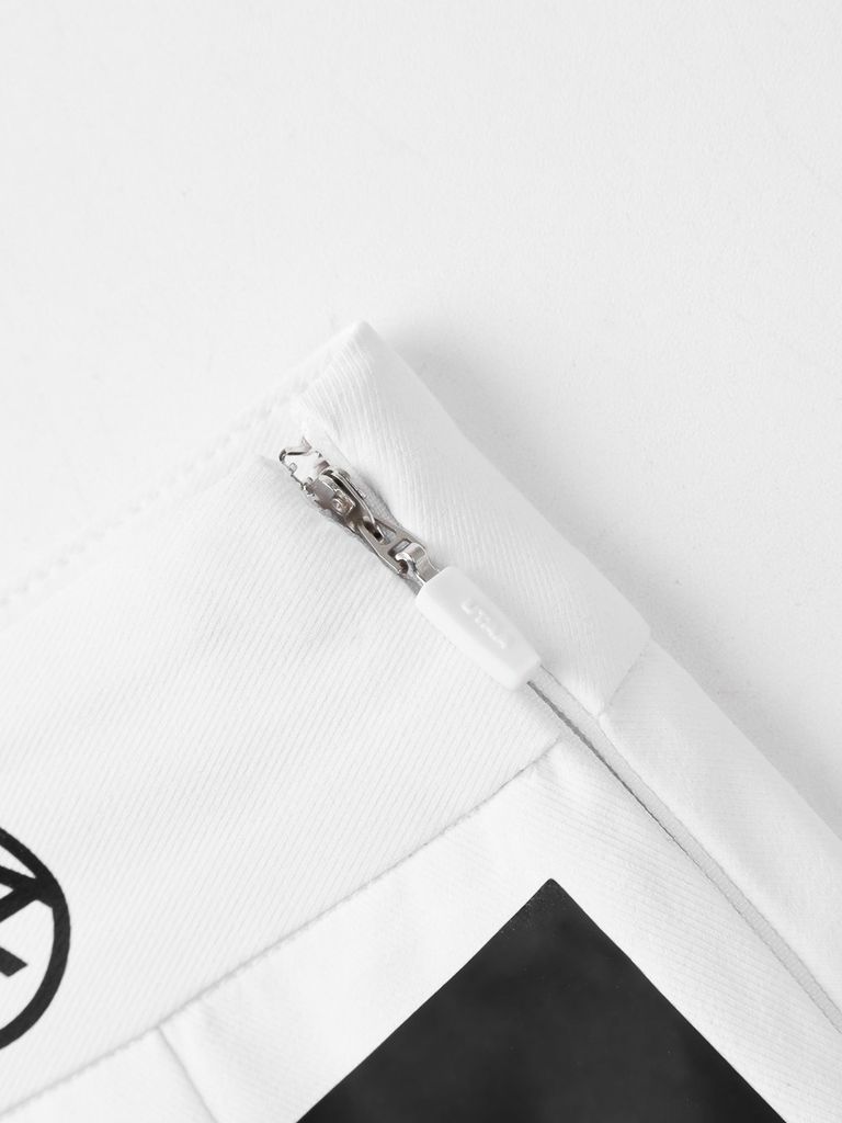 UTAA Mont Bulk Logo Pleats Skirt : White