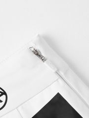UTAA Mont Bulk Logo Pleats Skirt : White