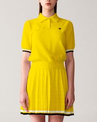 UTAA Amber Double Stripe Knit Flare Skirt : Yellow