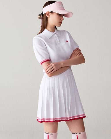 UTAA Amber Double Stripe PK Knit : Women's White
