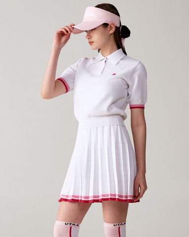 UTAA Amber Double Stripe PK Knit : Women's White