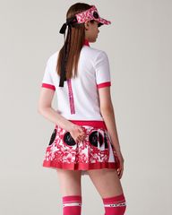 UTAA Sequence Baroque Graphic Pleats Skirt : Pink