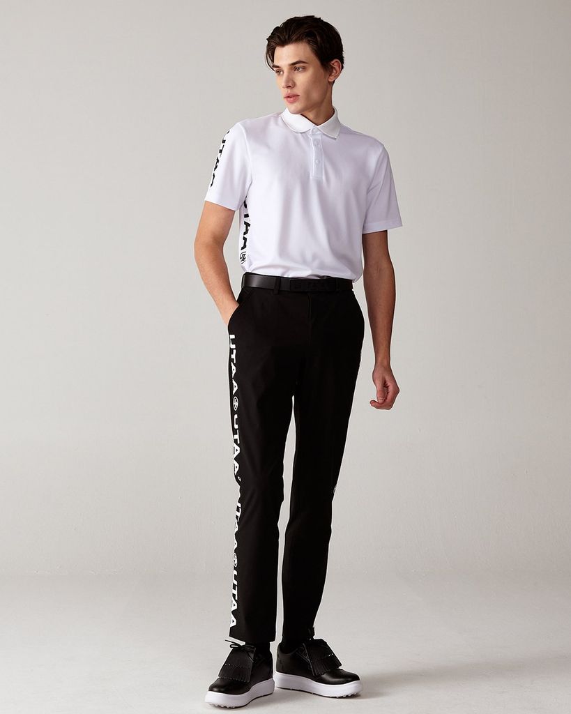UTAA Diagonal Symbol Line PK T-shirt : Men's White