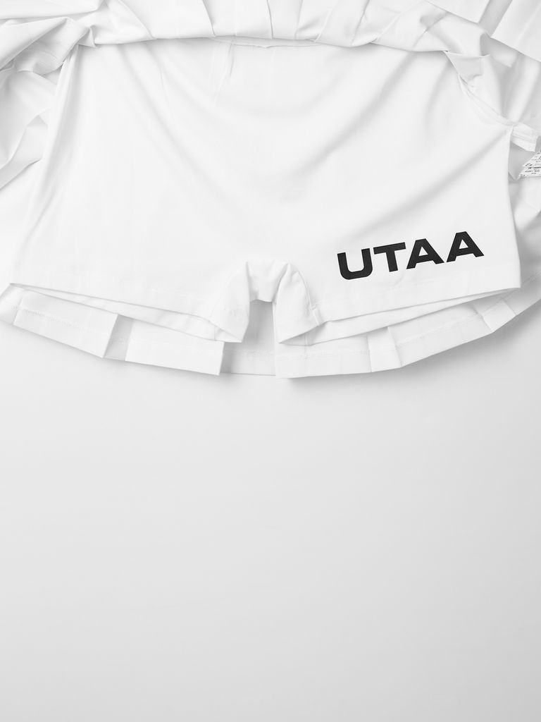 UTAA Helix String Pleats Skirt : White