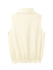 UTAA Lace Pinstripe Dot PK Sleeveless : Women's Yellow