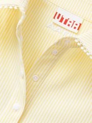 UTAA Lace Pinstripe Dot PK Sleeveless : Women's Yellow