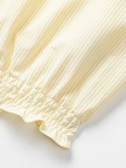 UTAA Lace Pinstripe Dot PK Sleeveless : Women's Yellow