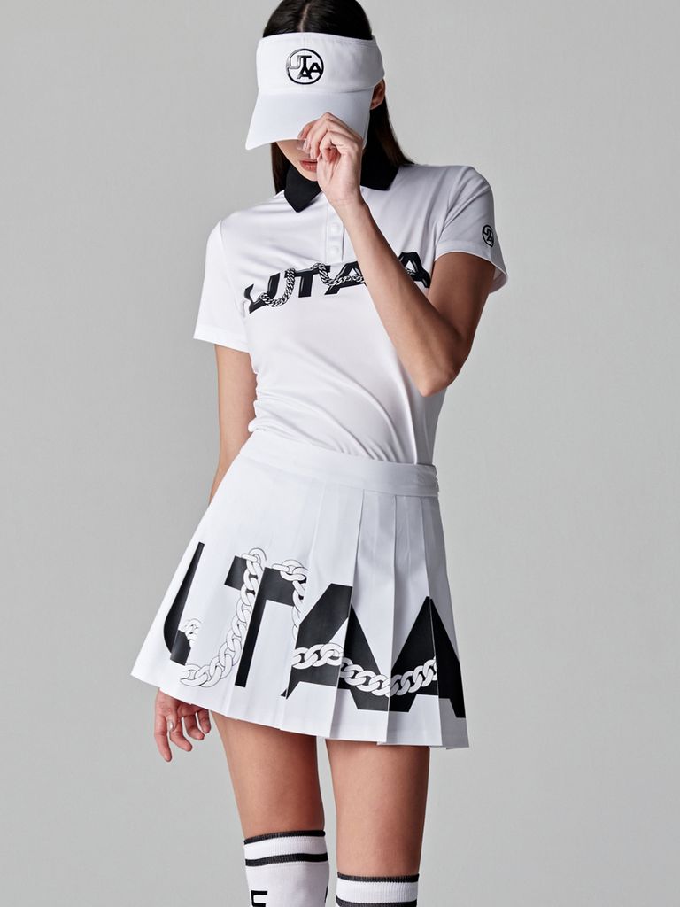 UTAA Helix String Pleats Skirt : White