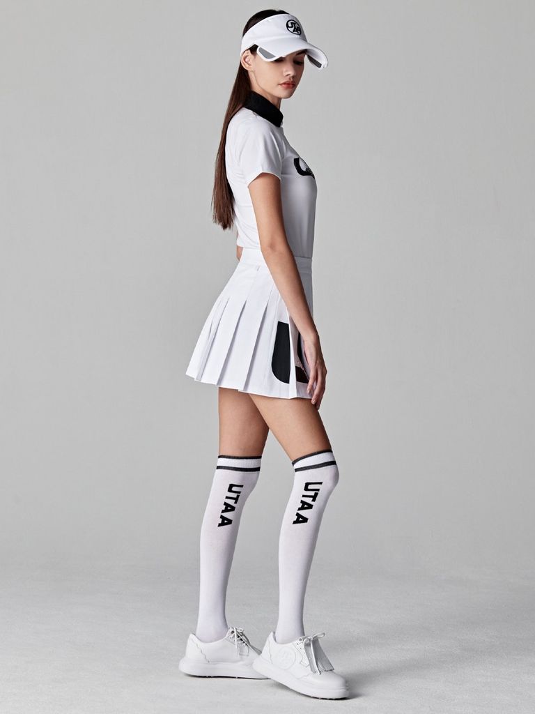 UTAA Helix String Pleats Skirt : White