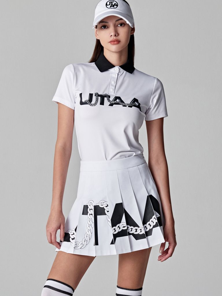 UTAA Helix String Pleats Skirt : White