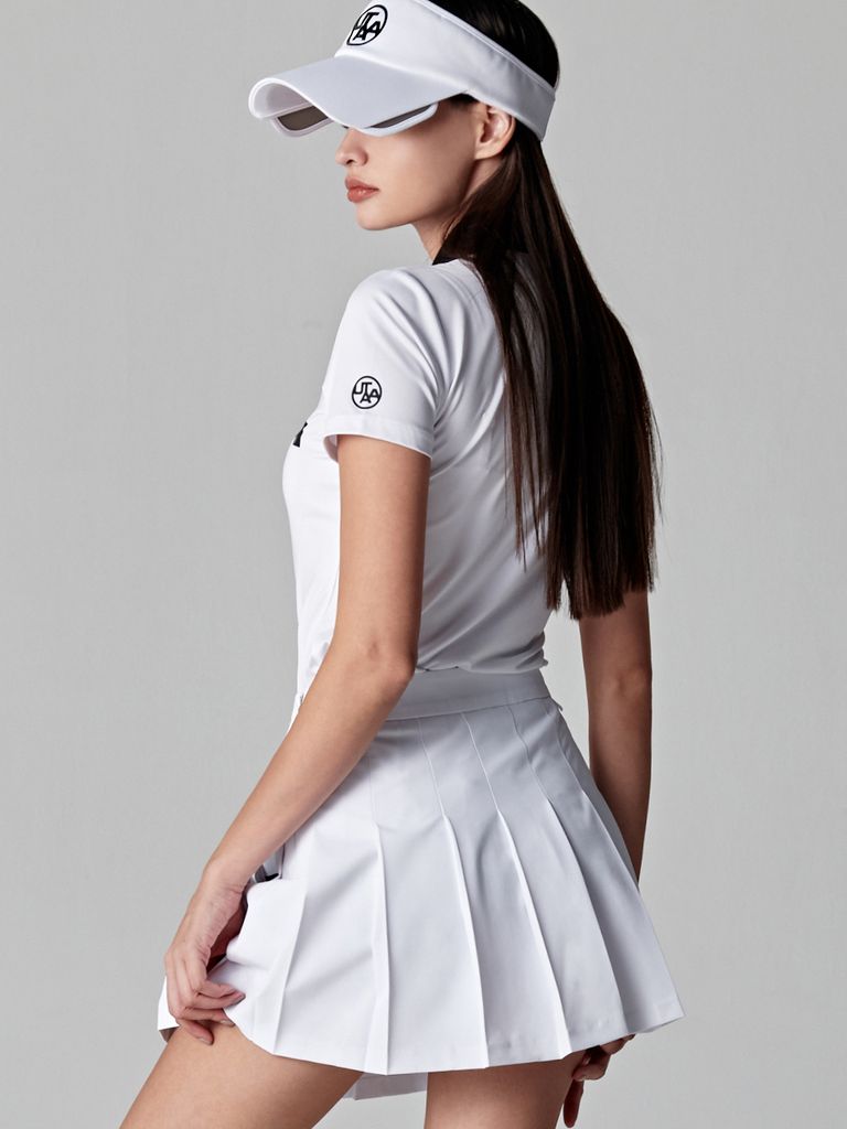 UTAA Helix String Pleats Skirt : White