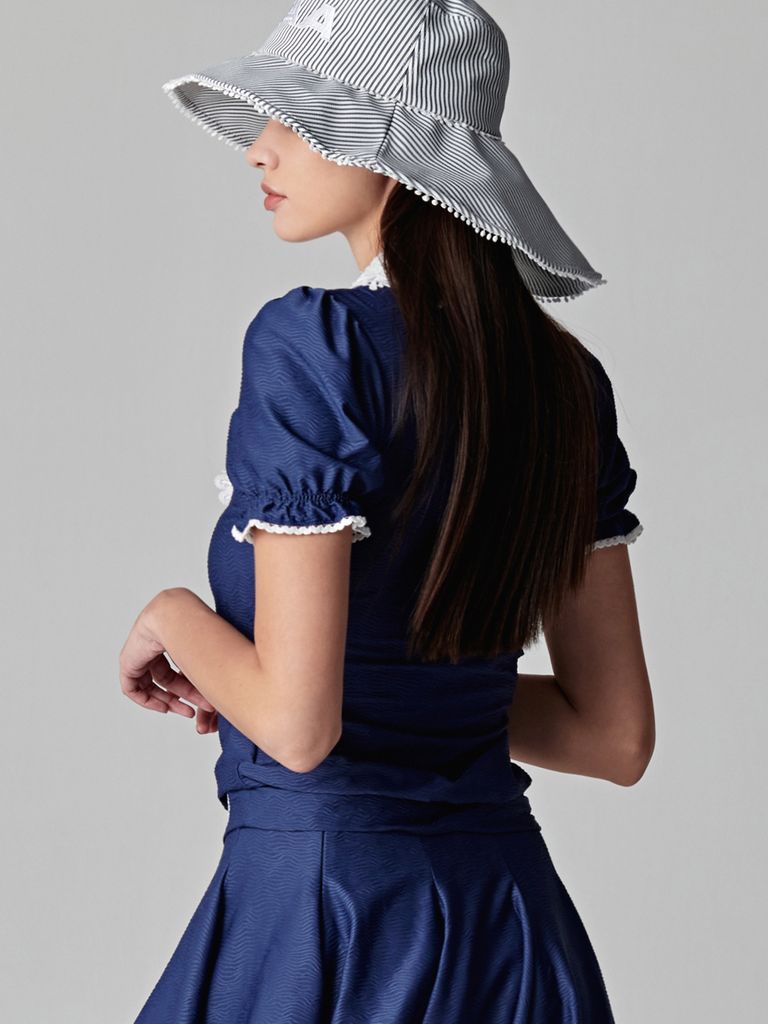 UTAA Notredame Lace Flare Skirt : Navy