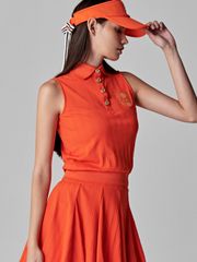 UTAA Ducat Gild Ring Panther Flare Skirt : Orange