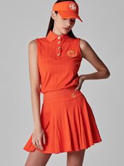 UTAA Ducat Gild Ring Panther Flare Skirt : Orange