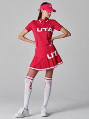 UTAA DayBreak Line Flare Skirt : Dark Pink