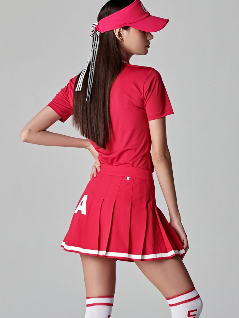 UTAA DayBreak Line Flare Skirt : Dark Pink