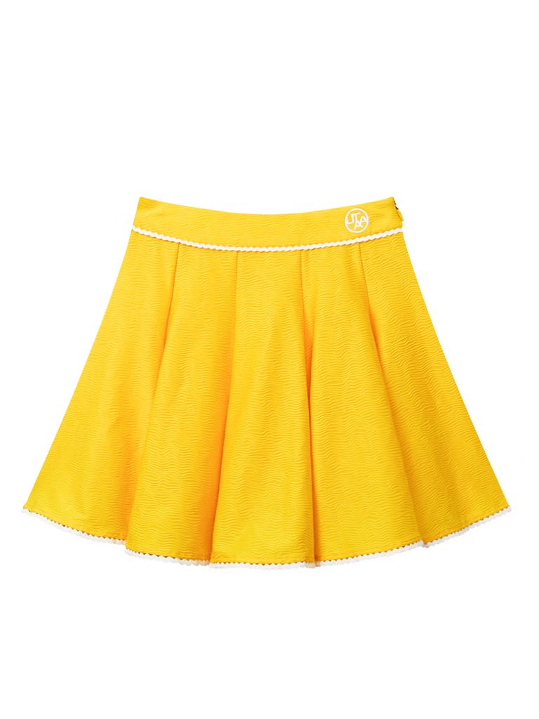 UTAA Notredame Lace Flare Skirt : Yellow