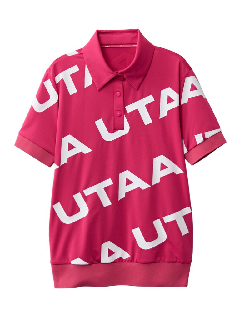 UTAA Logo Wave Polo Shirts : Women's Pink