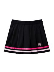 UTAA Dual Tape Mix Flare Skirt : Black