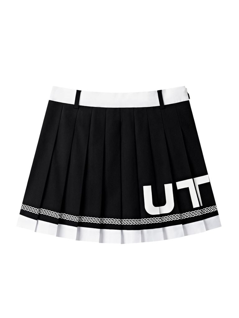 UTAA Panther Chain Pleats Skirt : Black